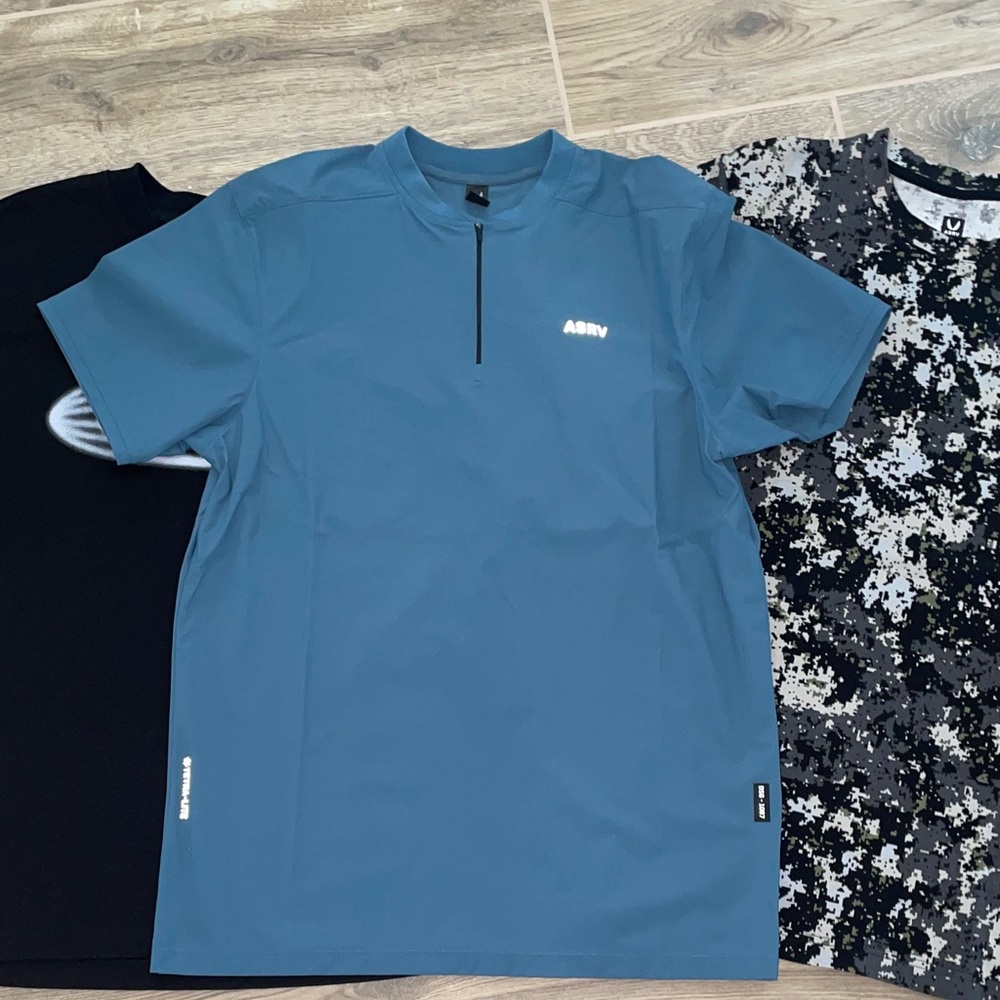 ASRV Lot Black Logo Tee Shirt Blue and Black Camo Tops - Short Sleeve Bundle - Picture 9 of 9